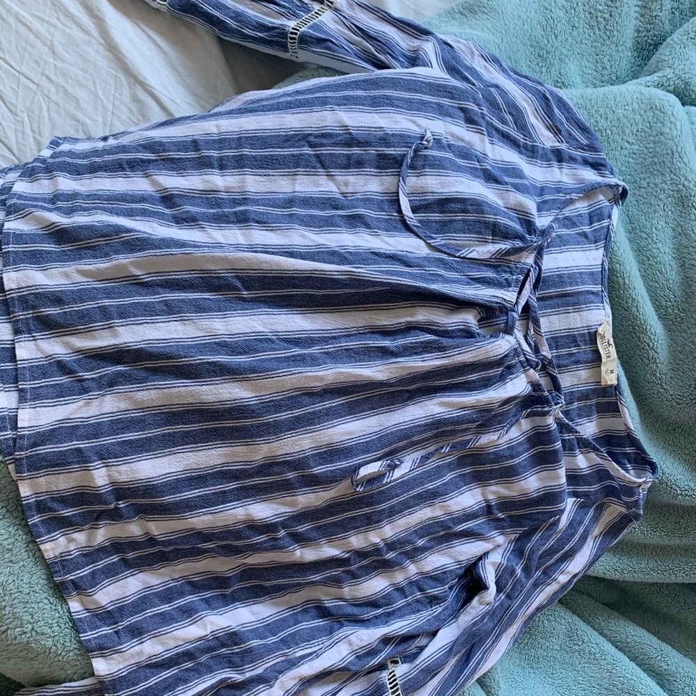 Flowy Blue and white beach top!